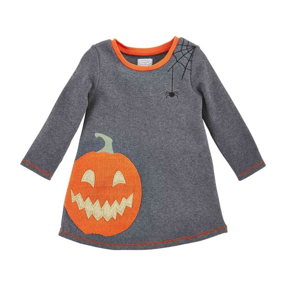 Mud Pie Little Girls' Halloween Pumpkin Dress - Picture 1 of 3